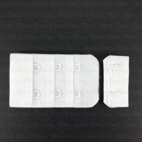 Bra fastener 1, 10 or 100 pcs white 3172