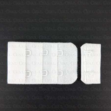 Bra fastener 1, 10 or 100 pcs white 3172