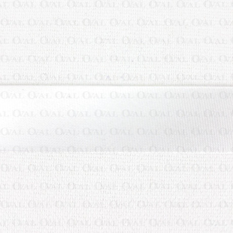 White satin bias binding 1m or 20m pre‑pressed 1211