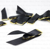 Stocking clip 12mm/4 or 50 pcs black with gold 3175