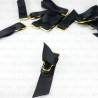 Stocking clip 12mm/4 or 50 pcs black with gold 3175