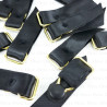 Stocking clip 12mm/4 or 50 pcs black with gold 3175