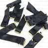 Stocking clip 12mm/4 or 50 pcs black with gold 3175