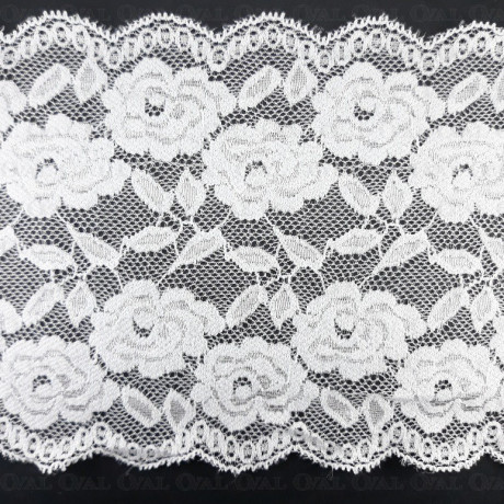 Elastic lace 140mm/1m white 2374