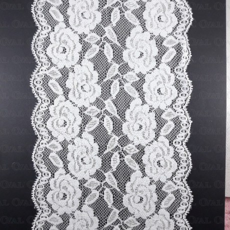 Elastic lace 140mm/1m white 2374