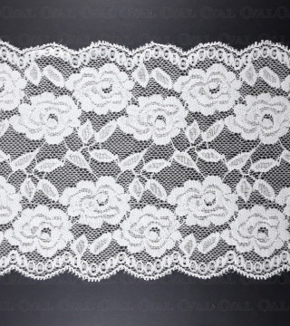 Elastic lace 140mm/1m white 2374