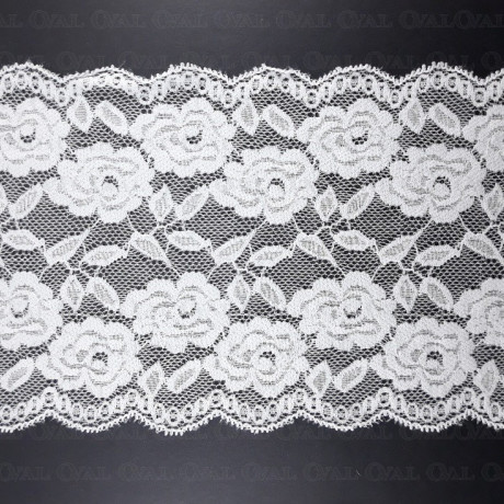 Elastic lace 140mm/1m white 2374