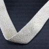 Decorative herringbone ribbon with gold 15mm / 1 or 100m 3176