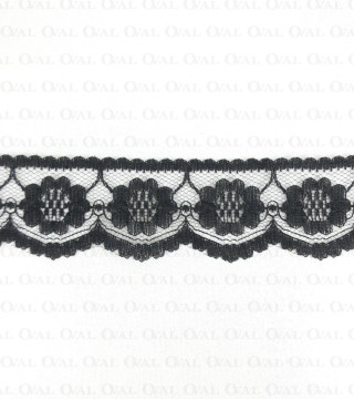 Koronka 40mm / 1 m czerń     3182