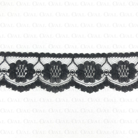 Koronka 40mm / 1 m czerń     3182