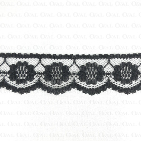 Koronka 40mm / 1 m czerń     3182