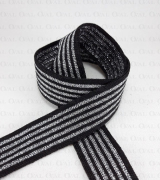 Decorative tape 25mm/1m knitted 125