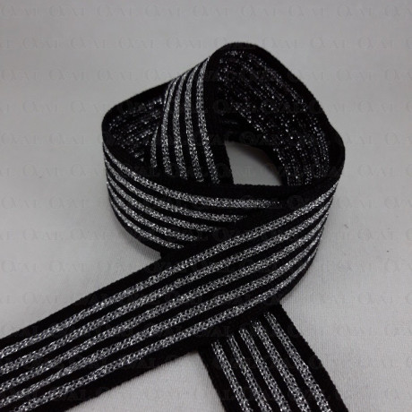 Decorative tape 25mm/1m knitted 125