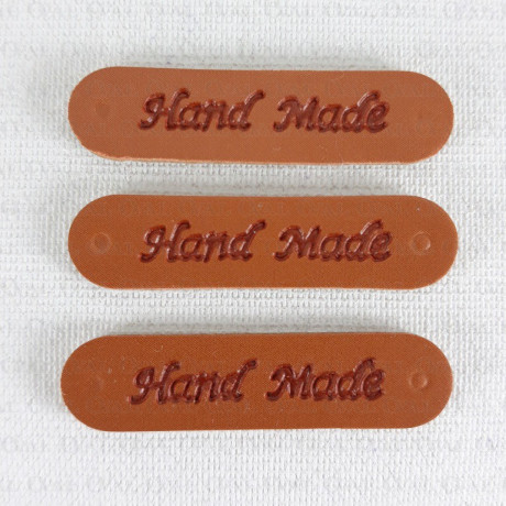 Naszywka z ekoskóry HANDMADE 10szt  lub 50szt czarna 3184