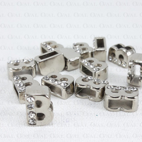 Letters connectors with rhinestones 2015