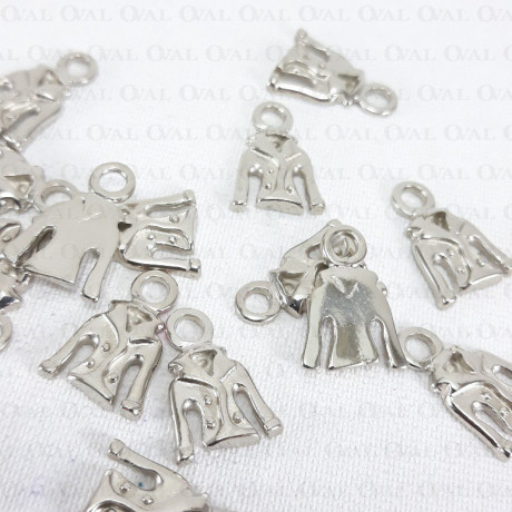 Decorative metal pendant 17x10mm 1637