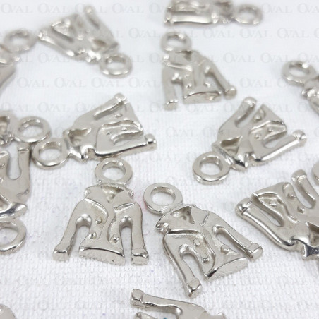 Decorative metal pendant 17x10mm 1637