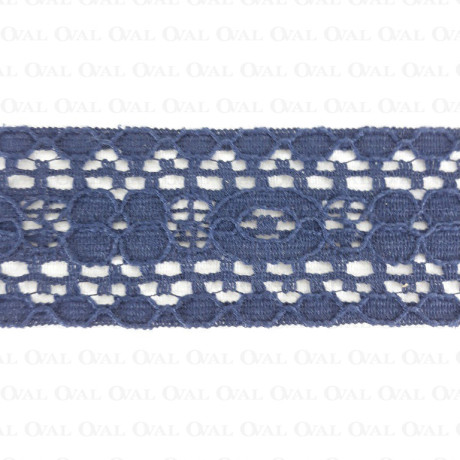 Lace trim 34mm navy 1 or 10 m 3190