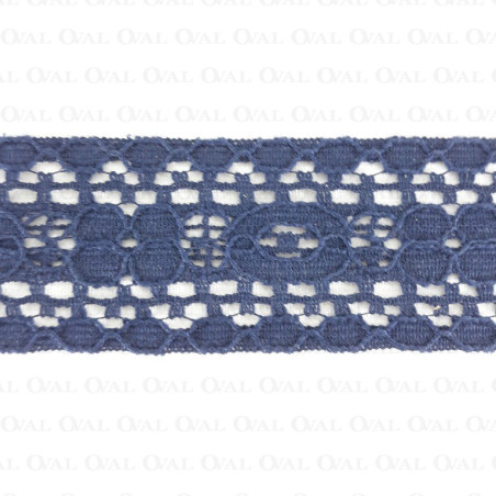 Lace trim 34mm navy 1 or 10 m 3190
