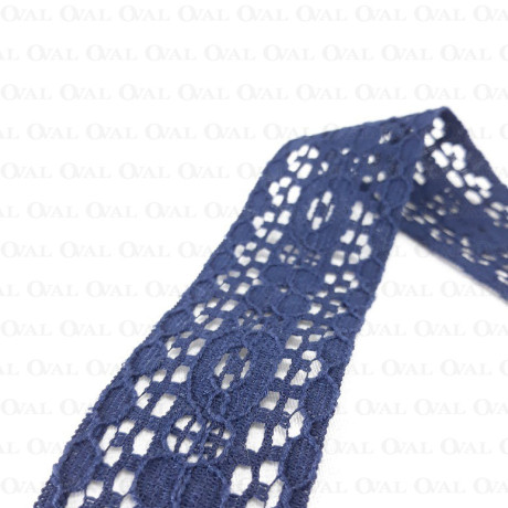 Lace trim 34mm navy 1 or 10 m 3190