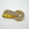 Decorative fastening with rhinestones, metal no. 778