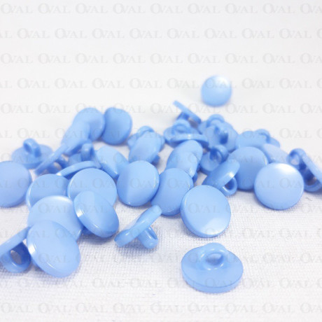 Plastic button 10mm/10pcs blue 1875