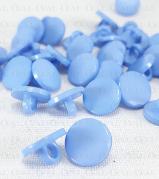 Plastic button 10mm/10pcs blue 1875