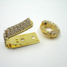 Decorative fastening with rhinestones, metal no. 778
