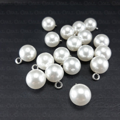 Pearl buttons 8mm / 10 or 100 pcs 1879