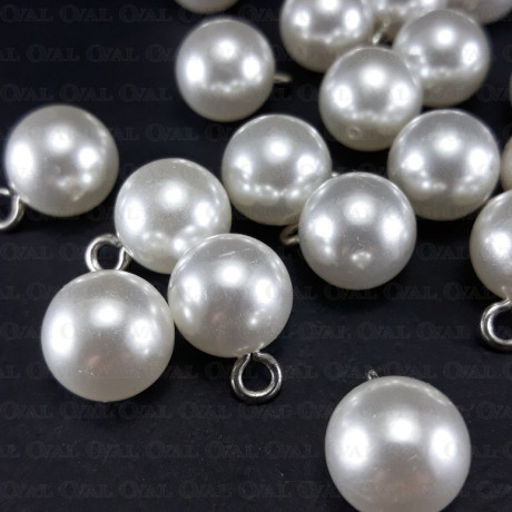 Pearl buttons 8mm / 10 or 100 pcs 1879