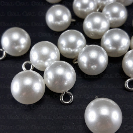 Pearl buttons 8mm / 10 or 100 pcs 1879