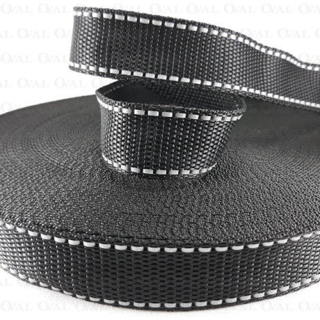 Webbing with reflective strip 25mm/1m 2325