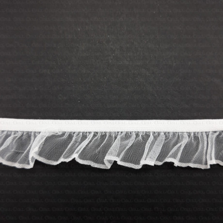 Elastic lace 17mm/25m WHITE 3216