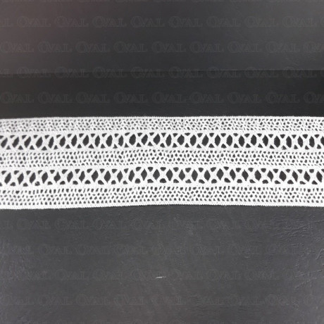 Koronka bawełniana uciągliwa 55mm/1y  3221