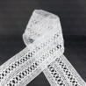 Elastic cotton lace 55mm/1y white 3221