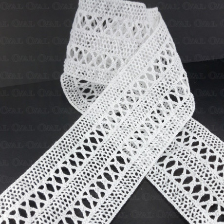 Koronka bawełniana uciągliwa 55mm/1y  3221