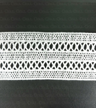 Koronka bawełniana uciągliwa 55mm/1y  3221