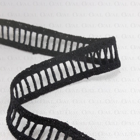 Guipure lace 17 mm / 14 m black 3225