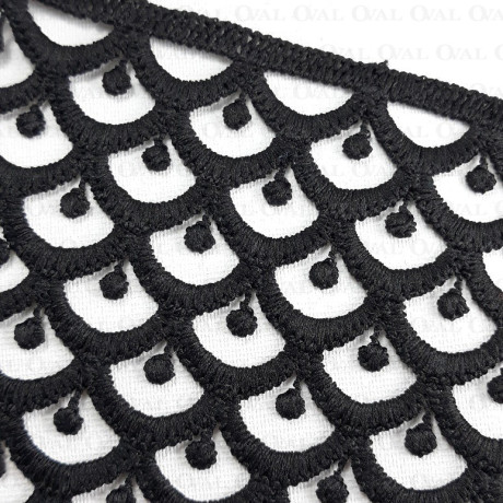 Guipure lace 140mm/1y black 2652