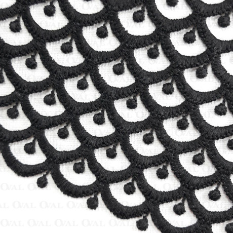 Guipure lace 140mm/1y black 2652