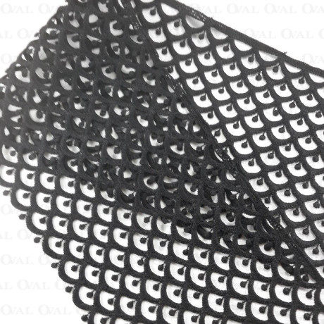 Guipure lace 140mm/1y black 2652