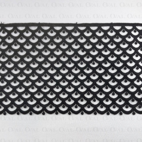 Guipure lace 140mm/1y black 2652