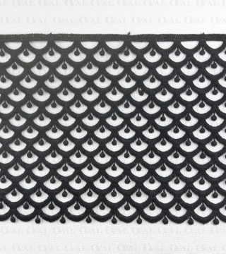 Koronka gipiurowa 140mm/1y czerń  2652