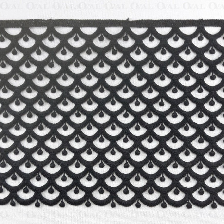 Guipure lace 140mm/1y black 2652