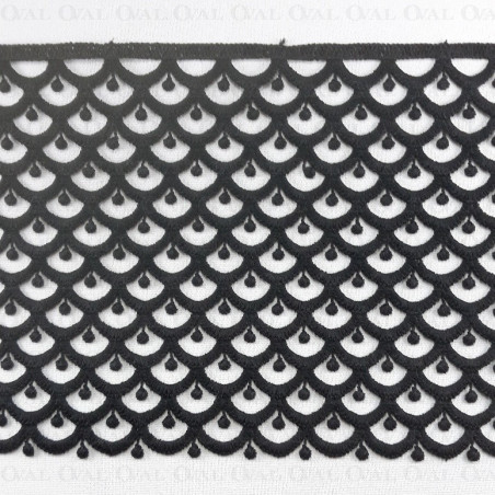 Koronka gipiurowa 140mm/1y czerń  2652