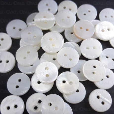 White buttons made of natural shell 9, 10, 11, 13, 15 mm / 10 or 200 pcs 3227