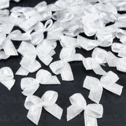 Kokardka ozdobna 10 lub 100szt biel 3233 Kokardka ozdobna 10 lub 100szt biel 3233