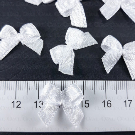 Kokardka ozdobna 10 lub 100szt biel 3233