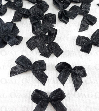 Kokardka ozdobna 10 lub 100szt czerń 3235