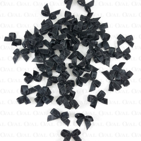 Kokardka ozdobna 10 lub 100szt czerń 3235